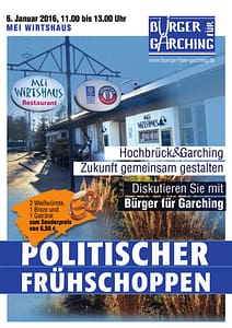 Plakat - politischer Fruehschoppen Hochbrueck